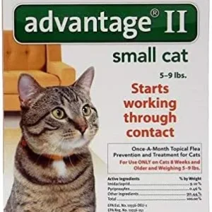 Advantage II for Small Cats 5-9 lbs by Bayer 12 Month Supply