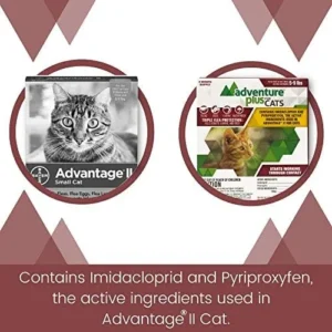 Adventure Plus Flea Prevention for Cats – Topical Flea Treatment for Cats (5-9 lbs) (Pack of 4)