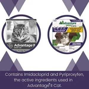 Adventure Plus Flea Prevention for Cats – Topical Flea Treatment for Cats (9+ lbs) (Pack of 4)