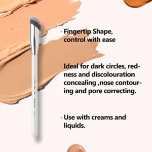 Albeaut Concealer Brush, Under Eye Makeup Small Angled Precision Face Blending Brush, Eye Liquid Cream Foundation Concealer for Dark Circles, Make up Nose Contour Applicator Vegan