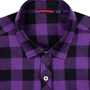 Alimens & Gentle Men’s Button Down Regular Fit Long Sleeve Plaid Flannel Casual Shirts