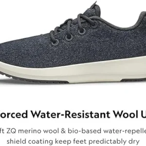 Allbirds Men’s Wool Runner Mizzles Water-Repellent Breathable Casual Walking Sneakers Made with Eco-Friendly Merino Wool