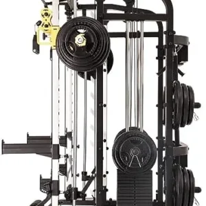 Altas Strength Smith Machine Light Commercial Home Gym Total Body Cage Workout Gym Equipment Tower Squat Rack with Pulley Ratio 2:1 Weight Lifting Machine Leg Press Strength Training M810