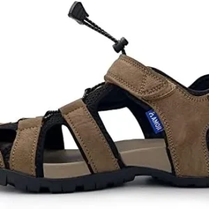 Amoji Men’s Sturdy Outdoor Relaxed Sport Sandal with Memory Foam Rubber Outsole