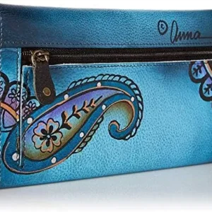 Anna by Anuschka Women’s Hand Painted Genuine Leather Multi Pocket Wallet