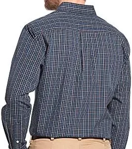 Arrow 1851 Men’s Hamilton Poplins Long Sleeve Button Down Plaid Shirt