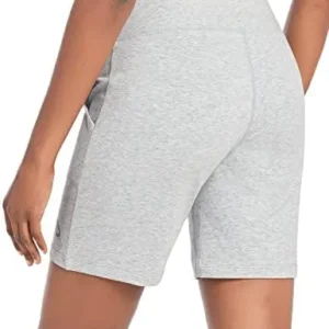 BALEAF Bermuda Shorts for Women High Waisted Athletic Long Running Shorts with Pockets