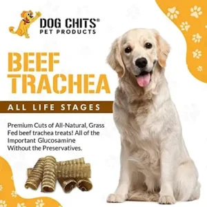 Beef Trachea for Dogs – Dog and Puppy Chews | Amazing for Joints | Made in USA | 1 Pound | All-Natural Treats | Large and Small Dogs | Nothing Added