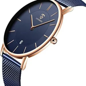 BEN NEVIS Mens Watch, Minimalist Fashion Simple Wrist Watch Analog Date with Stainless Steel Mesh Band