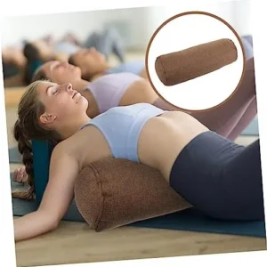 BESPORTBLE Circle Pillow Exercise Equipment for Home Round Pillows Exercise Machines for Home Use Round Throw Pillows Circle Throw Pillow Lumbar Pillow Cylinder Fitness Cotton Linen Yoga Mat