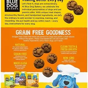 Blue Dog Bakery Natural Dog Treats, Doggie Paws, Maple Bacon Flavor, 16.2oz (1 Count)