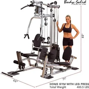 Body-Solid Powerline P2LPX Home Gym Equipment with Leg Press, Grey/Black