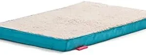 Brindle Dog Bed – Orthopedic Pet Bed – Dog Crate Bed with Machine Washable Cover – 2″ Small Dog Bed – Teal