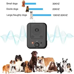 bubbacare Anti Barking Device, Auto Dog Barking Control Devices with 3 Adjustable Level, Sonic Dog Barking Deterrent Smart Detect Dog Barking up to 16-33 Ft Range Safe for Dogs Humans