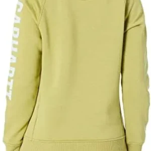 Carhartt Women’s Relaxed Fit Midweight Crewneck Block Logo Sleeve Graphic Sweatshirt