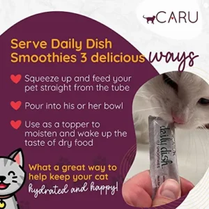 CARU – Daily Dish Tuna Flavored Cat Smoothies – 0.5oz Tubes – 4 Pack