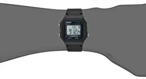 Casio Men’s ‘Classic’ Quartz Resin Casual Watch, Color:Black (Model: W-217H-1AVCF)