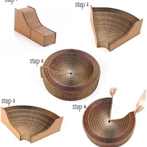 Cat Scratching Post Cat Furniture Protector Cat Fetch Toy Cat Scratcher Corrugated Paper Cat Bed Cat Scratching Board Toys Cat Sratching Lounge Small Fish Feeder Bite