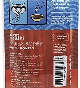 Cat Sushi Tuna Puree with Bonito Lickable Cat Treat – 4pk