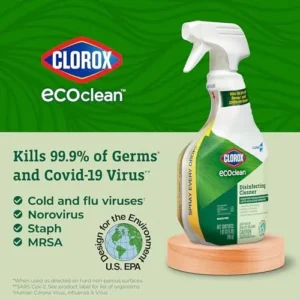 Clorox CloroxPro EcoClean Disinfecting Cleaner Spray Bottle, 32 Fluid Ounces