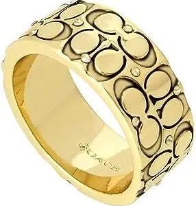 Coach Women’s Signature Logo Quilted Band Ring