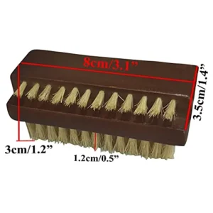 Coralpearl Wooden Nail Brush Cleaner Rosewood Two Sided in Natural 100% Boar Bristle for Cleaning Hand Finger Foot Toe, Fingernail Toenail Scrub Brush for Men Women Kids Manicure Pedicure Care (4)