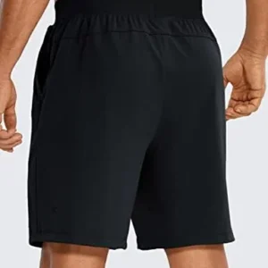 CRZ YOGA Men’s Four-Way Stretch Workout Shorts – 7”/9” Soft Durable Casual Athletic Shorts with Pockets Gym Running Hiking