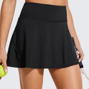 CRZ YOGA UPF 50+ Tennis Skirts for Women High Waisted Flowy Pleated Golf Athletic Workout Sports Skirt with Pockets