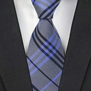 Ctskyte Men’s Plaid Check Stripe Ties Pattern Business Formal Designer Neckties