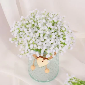 DEEMEI Babys Breath Artificial Flowers 10 pcs 30 Branches Fake Babys Breath Flowers Artificial Bulk White Gypsophila Bouquets Real Touch Faux Flowers for Wedding Floral Arrangement Party Home Decor