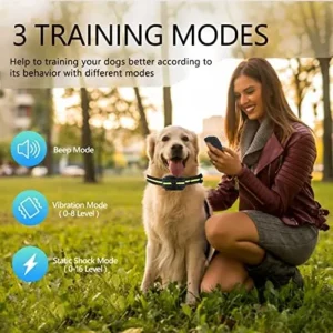 Dog Shock Collar with Remote, Svtrat Dog Training Collar Shock Collar for Large Medium Small Dogs, Rechargeable Electric Dog Training Collar with 3 Safe Training Modes-Beep Vibration Shock