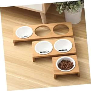 DOITOOL 1 Set Cat Bowl Dog Bowl Kitten Water Bowl Cat Water Dispenser Food Container Cat Dog Food Bowl Cat Feeding & Watering Supplies Dog Water Bowl Pet Supplies Bamboo The Cat