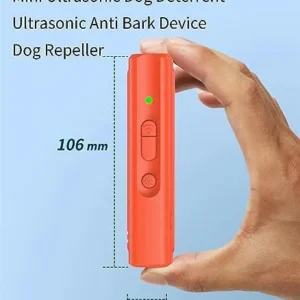 DOUKI Anti bark Device for Dogs Dog bark Deterrent Devices Dog Training & Behavior aids Ultrasonic Dog Barking Control Rechargeable Dog Silencer,Orange