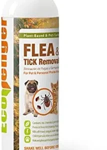 EcoVenger Flea & Tick Removal Spray 7oz for Dogs and Cats, Protects from Fleas, Mites, Ticks & Mosquitoes, eliminates+ Repels+ Housekeeping, Indoors/Outdoors, Plant-Based Formula Safe for Pets & Kids