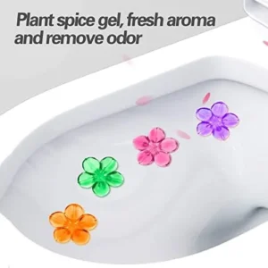 EKE Toilet Gel, Toilet Stain Removal Cleaning Air Freshener, 72 Flower Stamps, Pack of 6 Scents