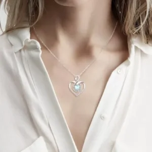 𝐁𝐢𝐫𝐭𝐡𝐬𝐭𝐨𝐧𝐞 𝐍𝐞𝐜𝐤𝐥𝐚𝐜𝐞𝐬 for Women Forever Love Heart Pendant with Infinity Necklace 𝐆𝐢𝐟𝐭𝐬 𝐟𝐨𝐫 𝐖𝐨𝐦𝐞𝐧 Mom Girlfriend Daughter Christmas Valentine’s Day Birthday Jewelry Gifts for Wife