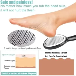 Foot File – Professional Pedicure Rasp Tools Easily Removes Dead Skin, Dryness, Hard Skin and Callus – Foot Files Callus Remover for Feet, Durable Foot Scrubber, Make Feet Soft and Smooth