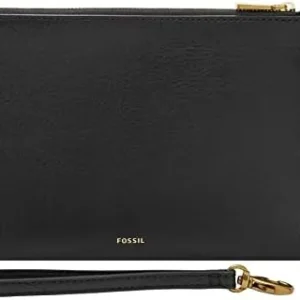 Fossil Women’s Leather Wristlet Wallet Pouch with Removable Strap for Women