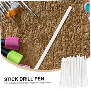 FRCOLOR 180 Pcs Sticky Pen Nail Art Rhinestones Nail Drawing Pen Diy Accessories Women Nail Art Tool Rhinestone Tool Pen Nail Drawing Gems Pen Supply Drill Pen 5d White Pencil Wax Manicure