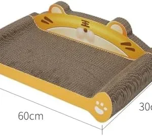 gazechimp Cat Scratcher Cardboard Cat Scratch Bed Corrugated Pet Bed Cat Scratching Board Prevents Furniture Damage for Rest Playing Train, 60x30x19cm