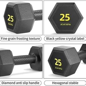 Hex Dumbbells PVC Encase Coating Free Weight Dumbbell Set for Strength Training, Home Gym Fitness and Full Body Workout