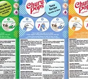 INABA Churu Pops Moist and Chewy Cat Treat 3 Flavor Variety Pack 12 Tubes