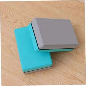 INOOMP 2pcs Cork Yoga Blocks Foam Building Blocks Dance Blocks for Stretching Squat Wedge Yoga Block Brick Foam Block Wedge Shape Sky-blue Equipment Yoga Foam Block