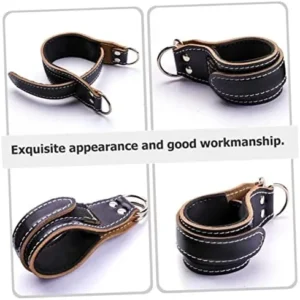 INOOMP 4pcs Fitness Ankle Buckle Ankle Strap Tool Ankle for Cable Ankle Exercises Band Cable Machine Ankle Strap Safety Ankle Belt Weighted Ankle Straps Training Supplies Leather Major