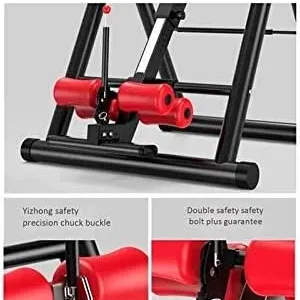 Inversion Table Stretching and Heightening Upside Down Device Gravity Inverted Table Foldable Treatment Table Home Gym Fitness Training Machine