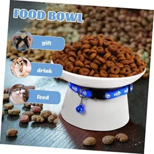 Ipetboom 4pcs Cat Food Bowl Elevated Dog Bowls Cat Bowls Cat Feeding & Watering Supplies Cat Plates Dog Food and Water Bowl with Stand Cats and Dogs Pet Feeder Ceramics Puppy Bowl The Cat