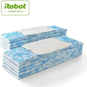 iRobot Braava Authentic Replacement Parts – Braava Jet 200 Series Wet Mopping Pads for Hardwood,Floors,Tile,Stone 10 Count (Pack of 1),Blue,White