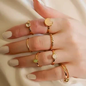 ItsStarred 7-19pcs Silver Star Moon Knuckle Ring Set for Women Girls Vintage Stackable Midi Finger Rings Set