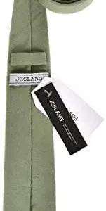 JESLANG Men’s Skinny Tie 2.56″ Cotton Linen Necktie Perfect for Formal and Casual Occasions