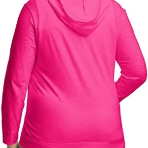 JUST MY SIZE womens Slub-cotton Full-zip Lightweight Women’s fashion hoodies, Amaranth, 2X US